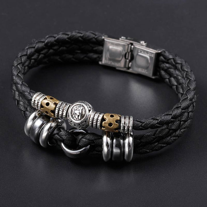 Buddha Stones Pulsera de Protección de Hematita 12 Constelaciones del Zodíaco