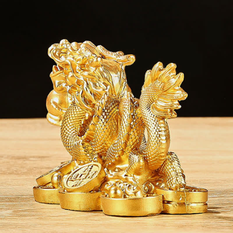 Buddha Stones Feng Shui Dragón Moneda de Cobre Riqueza Éxito Suerte Decoración - image 4