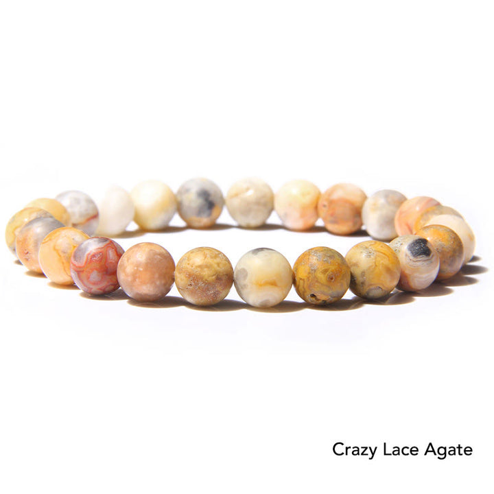 Pulsera con cuentas de equilibrio de cristal de piedra de ágata natural
