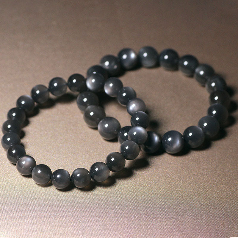 Pulsera de cuentas de amor positivo de piedra lunar natural