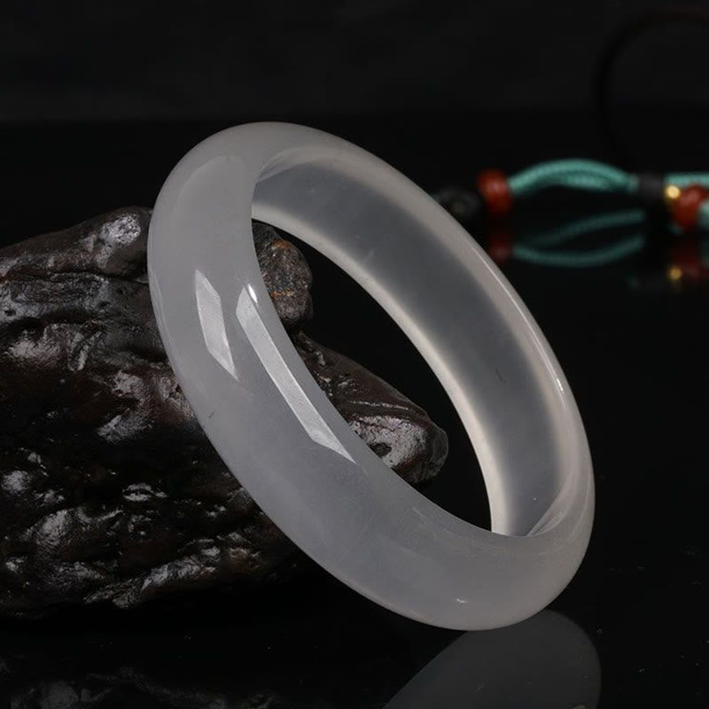 Pulsera de la suerte de la riqueza del jade de seda dorada translúcida natural de las Buddha Stones - image 8