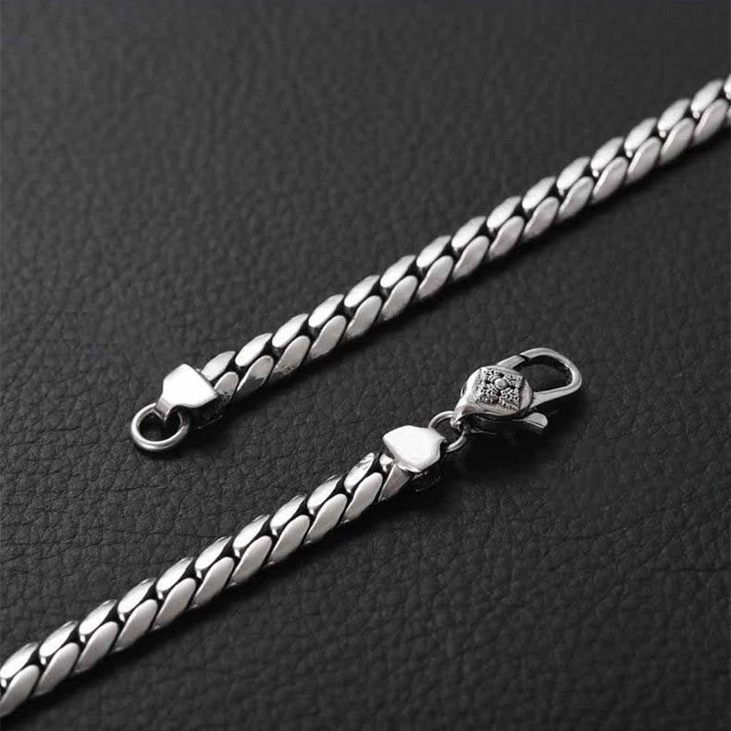 Collar de pulsera de cadena de cobre Punk con doble Dorje Vajra de Buddha Stones