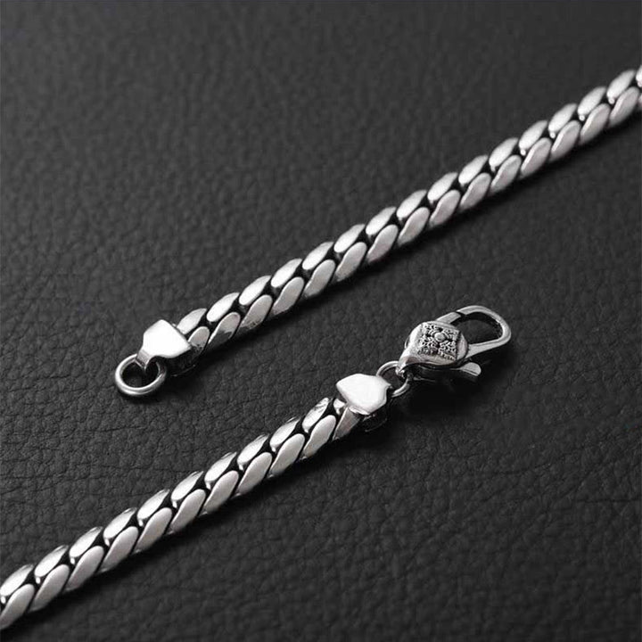 Collar de pulsera de cadena de cobre Punk con doble Dorje Vajra de Buddha Stones