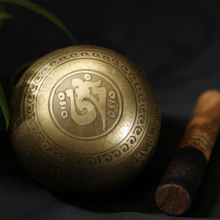 Cuenco con sonido de meditación tibetana con Buddha Stones hecho a mano para curación y atención plena, juego de cuencos para cantar