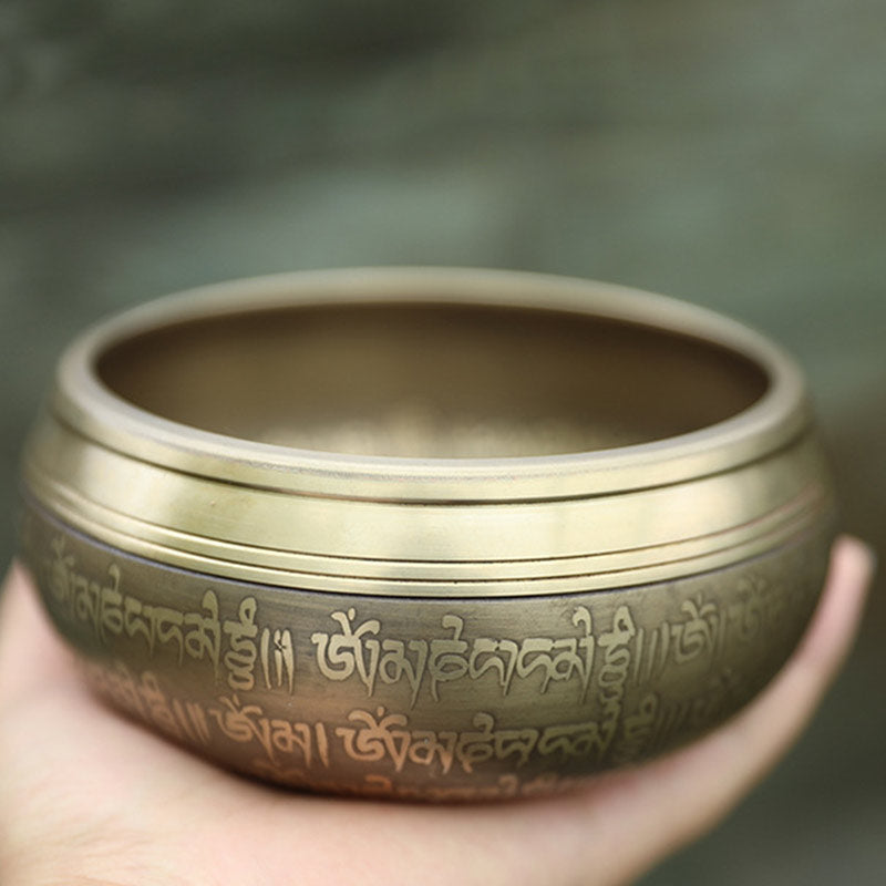 Cuenco de sonido tibetano hecho a mano para concentración y meditación, juego de cuencos para cantar, felicidad pacífica