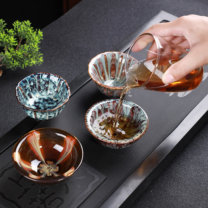 Tazas de té de cerámica coloridas con Buddha Stones para el hogar y la oficina - image 1