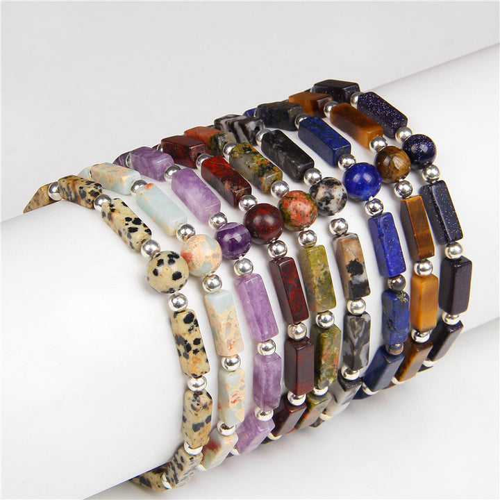 Pulsera de equilibrio espiritual con Buddha Stones, cristal natural, amatista, ojo de tigre