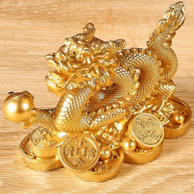 Buddha Stones Feng Shui Dragón Moneda de Cobre Riqueza Éxito Suerte Decoración - image 3