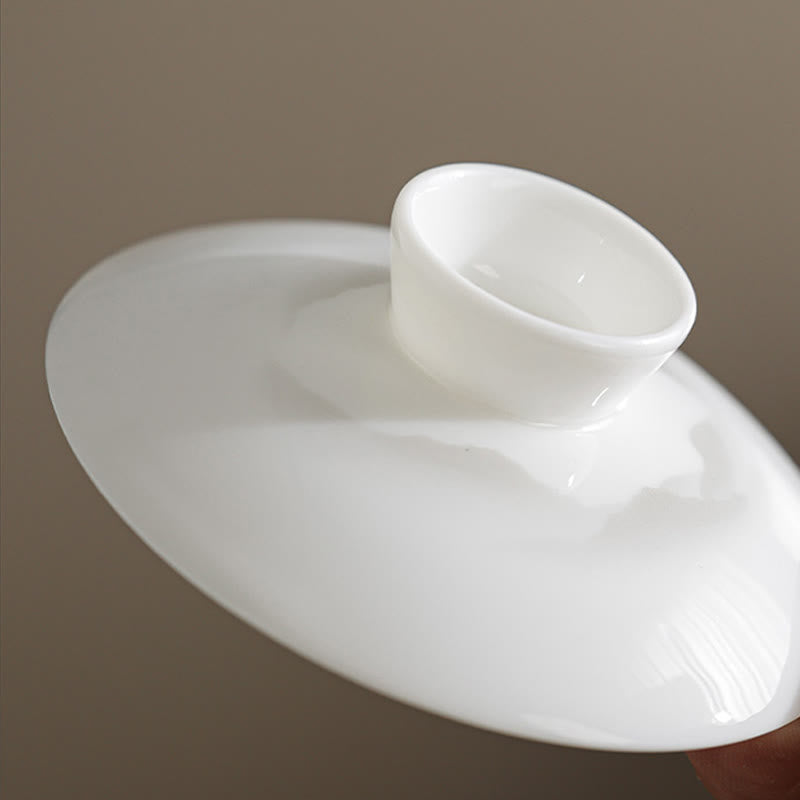 Buddha Stones Pintura De Tinta Vintage Montaña Porcelana Blanca Cerámica Gaiwan Sancai Taza De Té Kung Fu Taza De Té Y Platillo Con Tapa Utensilio De Té Tetera