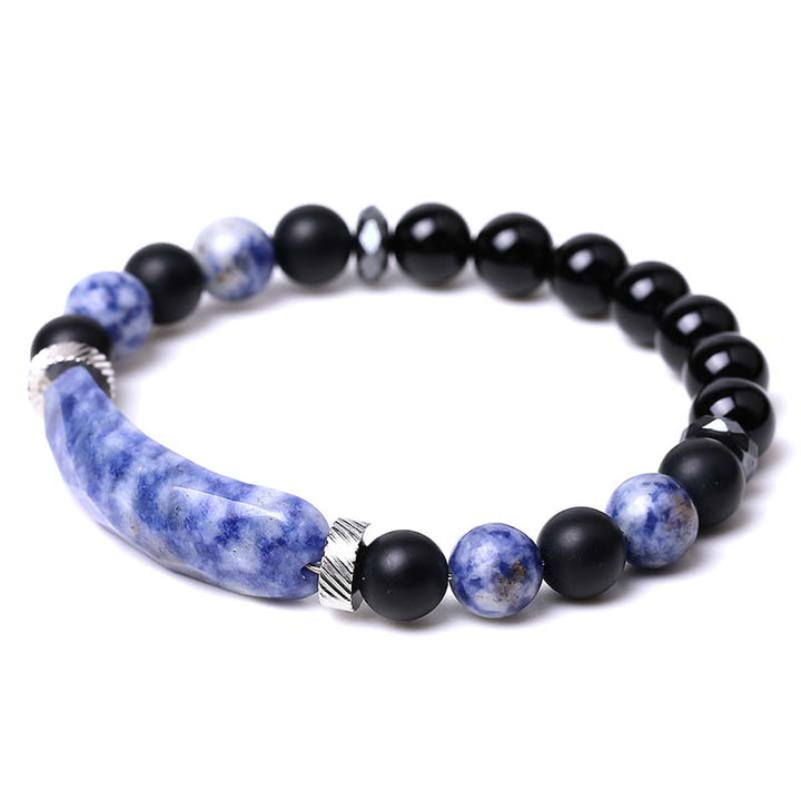 Pulsera curativa de aventurina azul de cristal natural con Buddha Stones