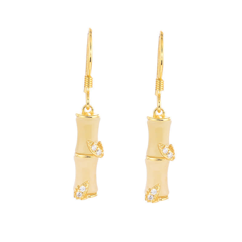 Pendientes colgantes de la suerte de bambú de ágata roja, ojo de gato, crisoberilo, Jade hetiano de plata de ley 925 - image 6