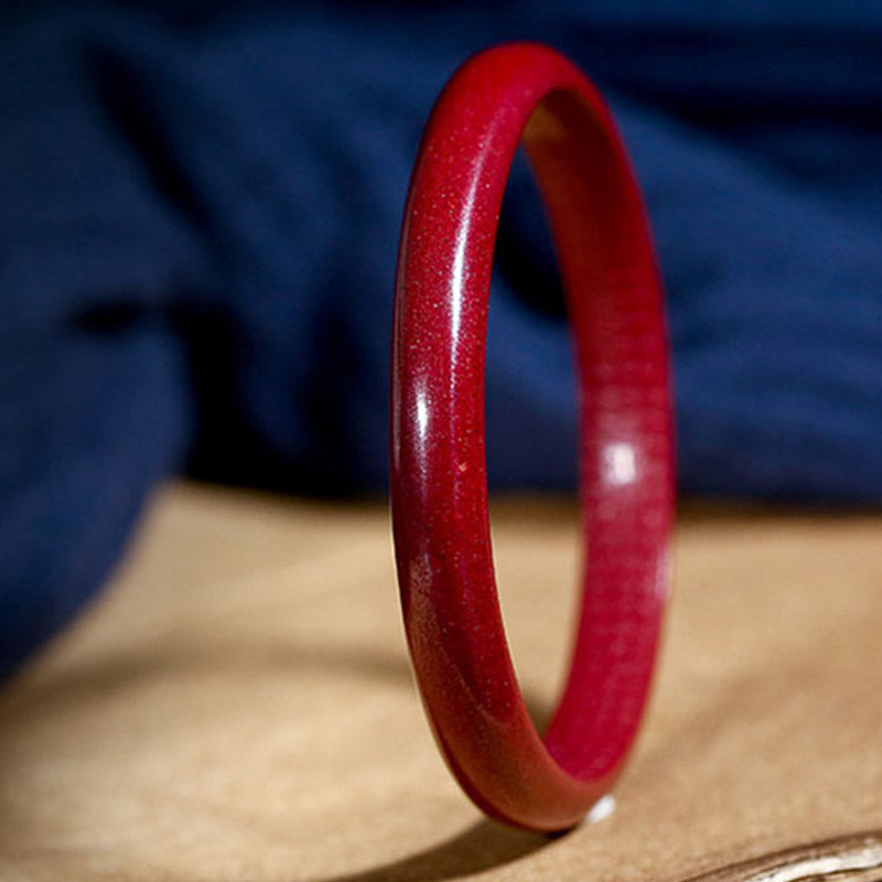 Pulsera de bendición con grabado de Sutra de corazón de cinabrio con Buddha Stones