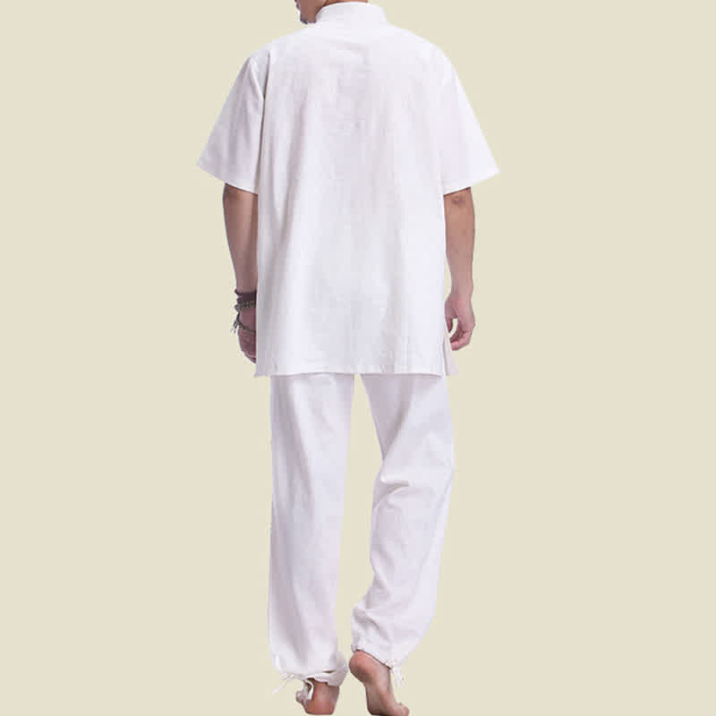 Conjunto de ropa de lino y algodón para hombre, meditación Zen espiritual, Buddha Stones, práctica de oración - image 10