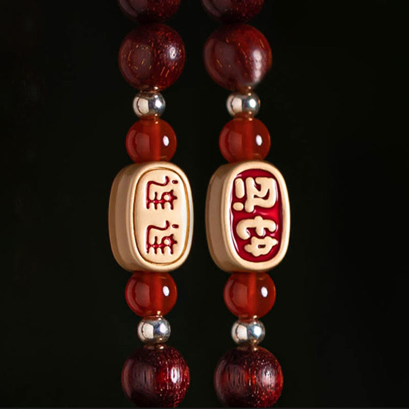 Buddha Stones tibetanas, hoja pequeña, sándalo rojo, loto, cinabrio, bolsita de protección, borla, decoración colgante para coche