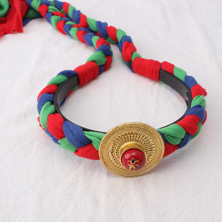 Accesorios para el cabello con cuentas de borlas coloridas tibetanas - image 8