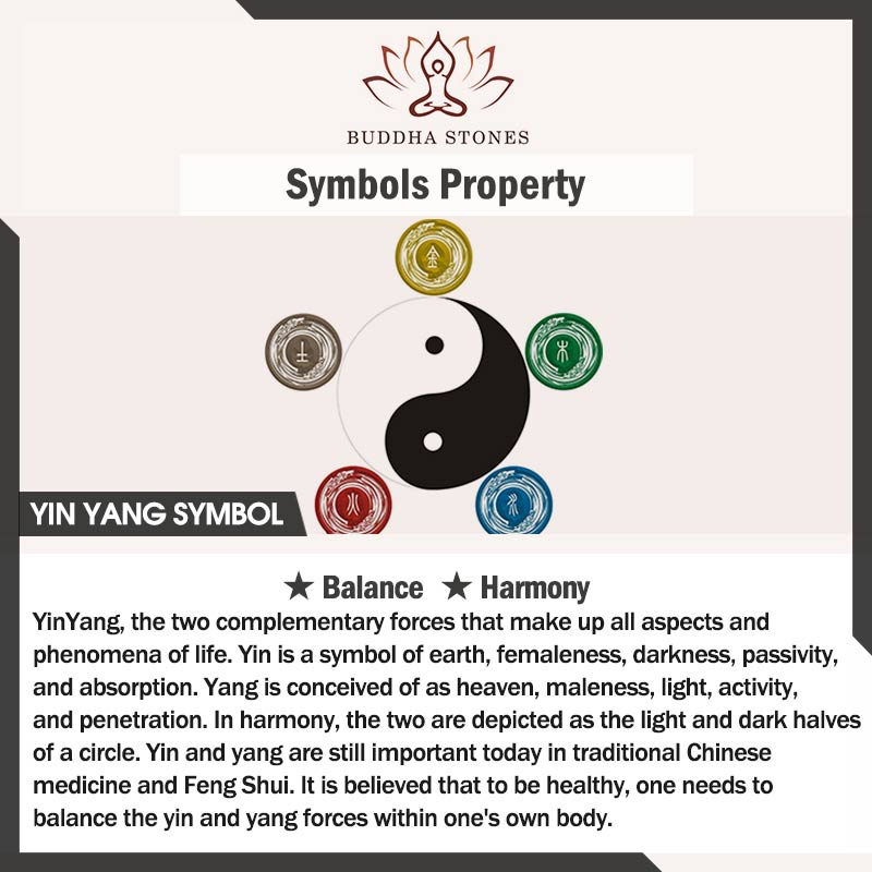Anillo de equilibrio Yin Yang de plata de ley 999 con Buddha Stones - image 6