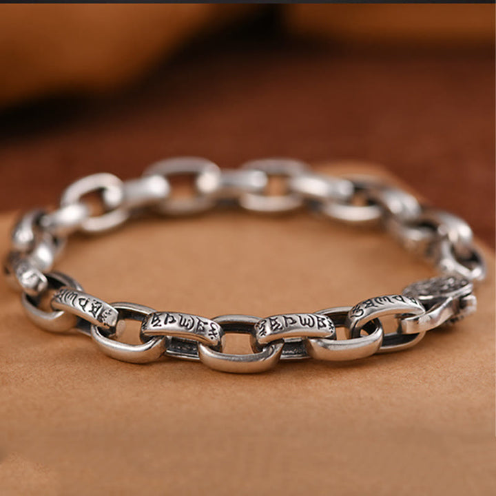 Pulsera de sabiduría grabada en cobre con Buddha Stones Om Mani Padme Hum doble Dorje - image 5