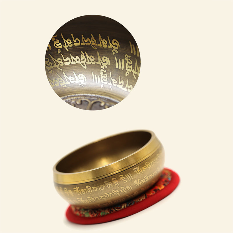 Cuenco con sonido tibetano de Buddha Stones hecho a mano para yoga, atención plena y meditación, juego de cuencos para cantar