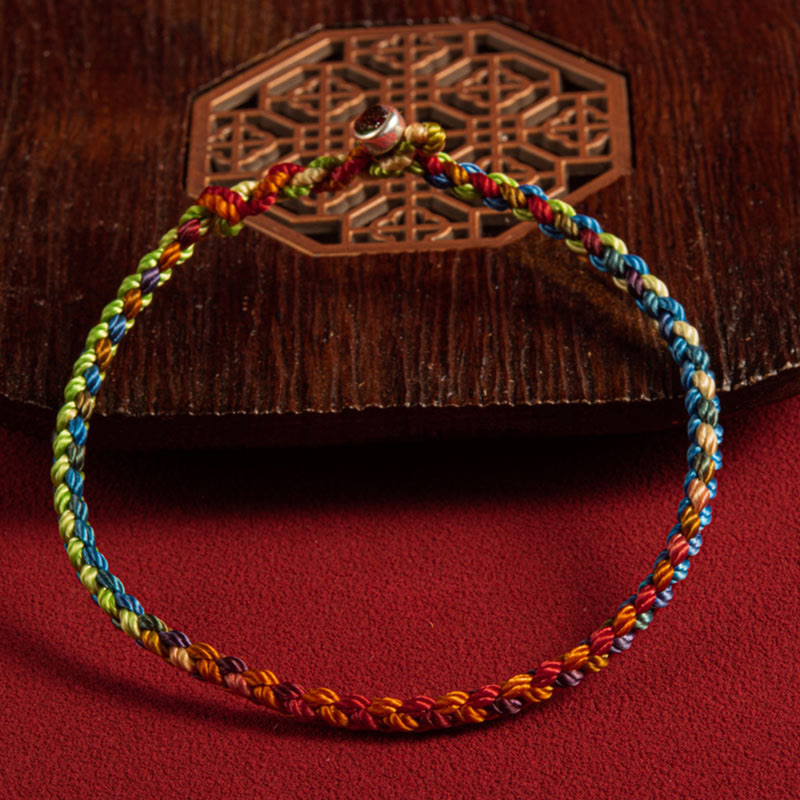 Buddha Stones;Que seas bendecido con paz y seguridad en las cuatro estaciones Pulsera Lucky Multicolor