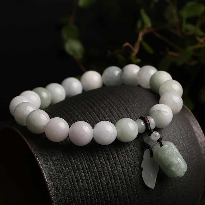 Pulsera de éxito de manzana con Buddha Stones Pi Xiu de jade natural con piedras de Buda