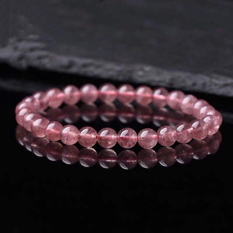 Pulsera que cuida el amor con cuarzo rosa natural de Buddha Stones