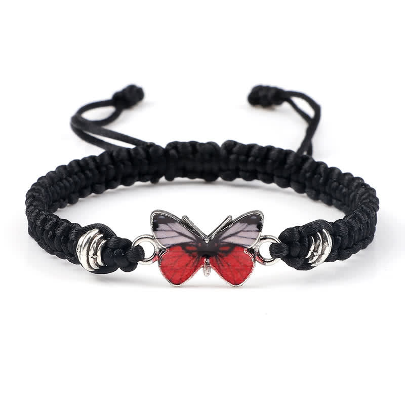 Pulsera con dije de hilo de amor y libertad de mariposa con Buddha Stones