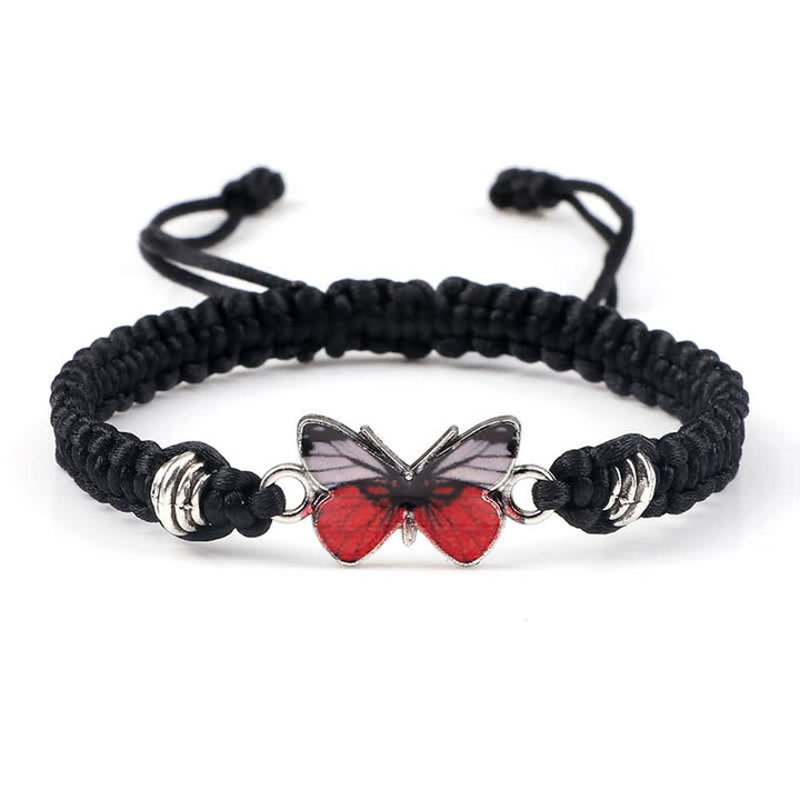 Pulsera con dije de hilo de amor y libertad de mariposa con Buddha Stones