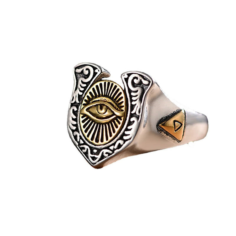 Anillo ajustable de cobre con protección curativa del Ojo de Horus