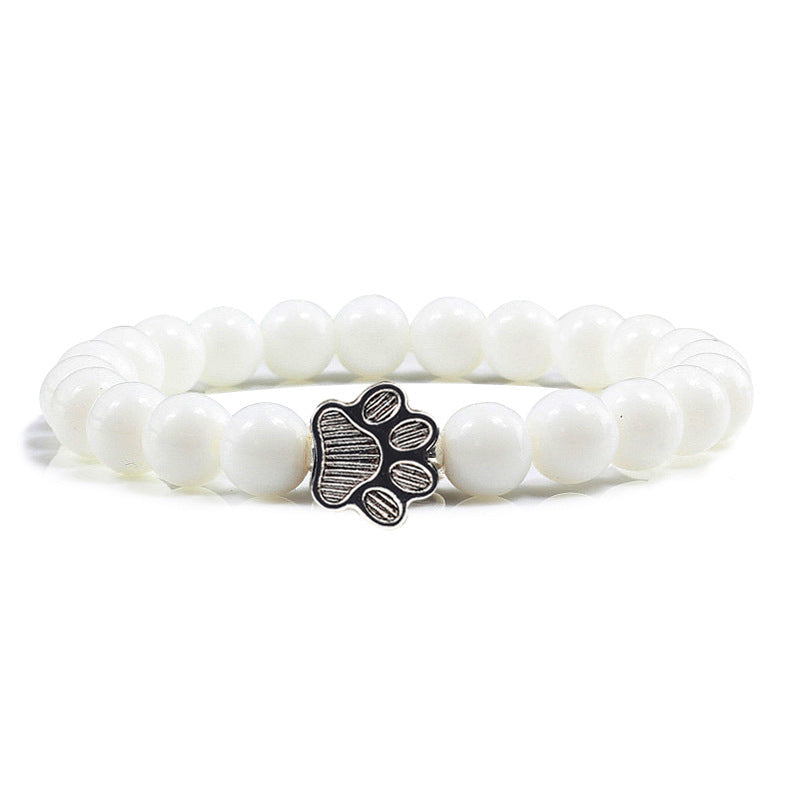 Pulsera de piedra Buddha Stones “Save A Dog” - Piedra blanca - image 16