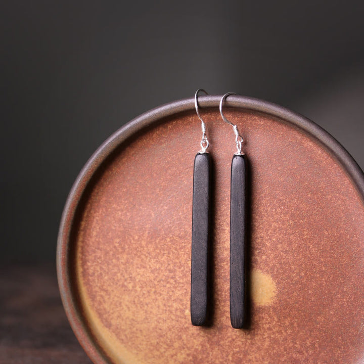 Pendientes Buddha Stones - Madera de ébano brillante - image 0