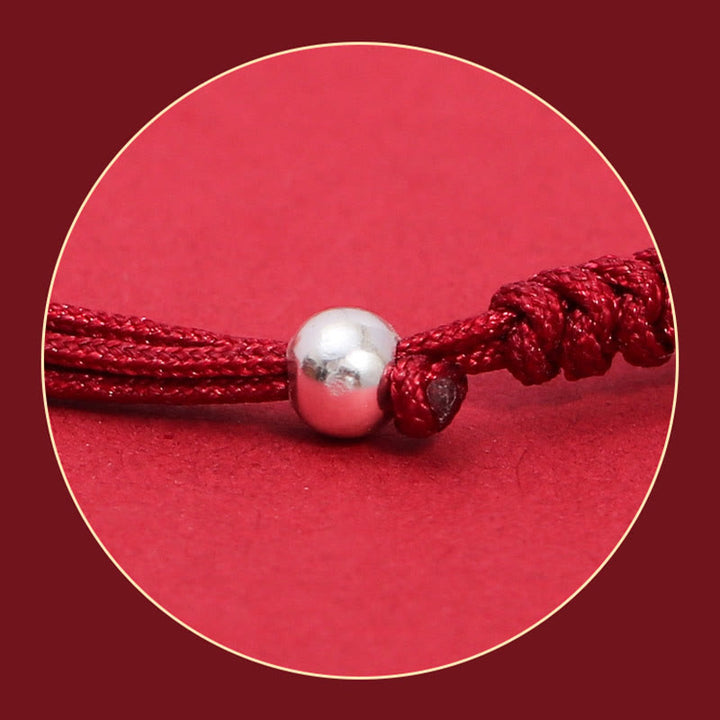 Pulsera trenzada de plata de ley 999 con Buddha Stones PiXiu, cuentas de cuarzo fresa, riqueza y suerte - image 7