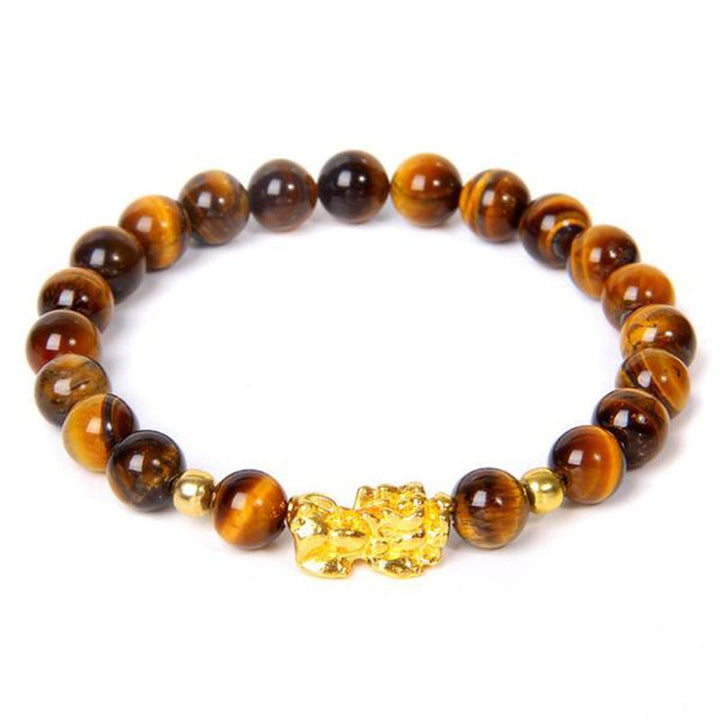 Pulsera de riqueza de obsidiana de Pixiu de la suerte FengShui de Buddha Stones - image 14