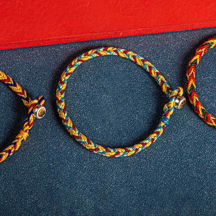Buddha Stones;Que estés sano y salvo todo el año; Pulsera Suerte Multicolor
