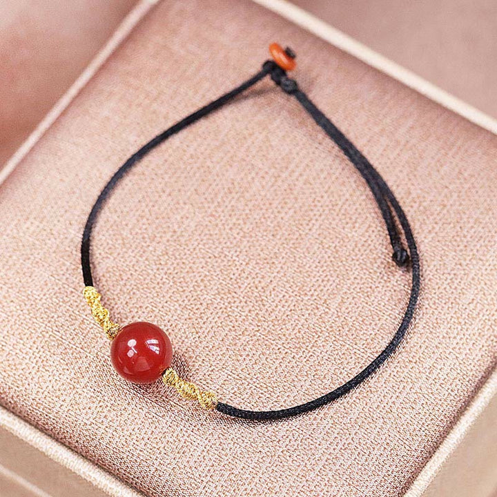 Buddha Stones, ágata roja Natural, Calcedonia, autoaceptación, cadena de confianza, pulsera, collar, colgante