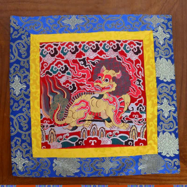 Estera de altar de oración Fengshui Kirin, estera con símbolo auspicioso para meditación curativa