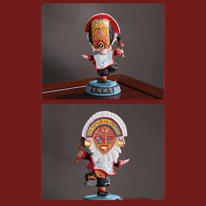 Máscara facial de ópera tibetana con Buddha Stones , adorno decorativo para el hogar, oficina y coche