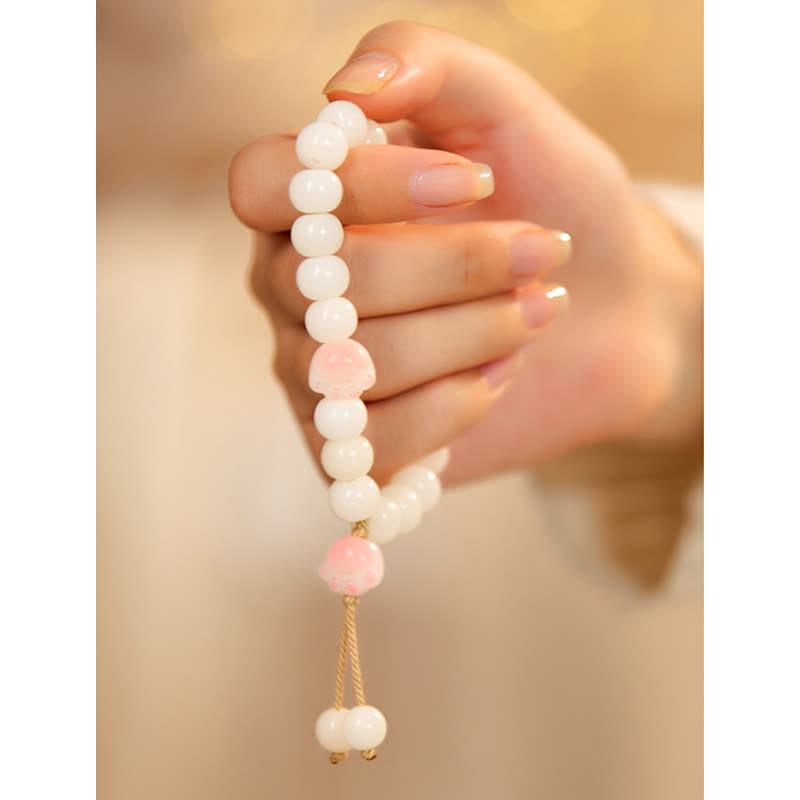Pulsera de la paz con Buddha Stones, semillas naturales de Bodhi, pata encantadora, pata de gato de la suerte - image 5