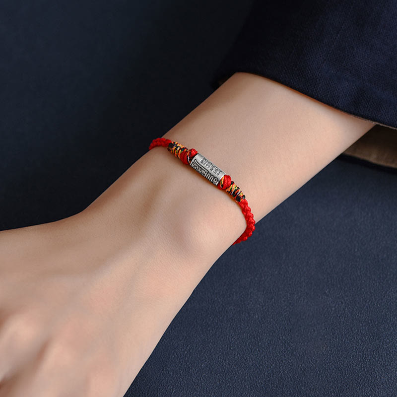 Pulsera tobillera de plata de ley 925 hecha a mano con Buddha Stones, todo va bien, diseño de protección y resistencia - image 8