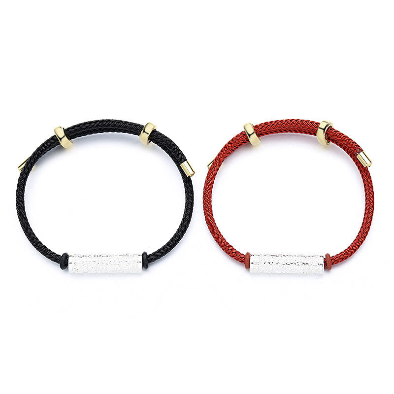 Pulsera trenzada de fuerza de protección de cuerda Tai Sui hecha a mano con Buddha Stones Tíbet
