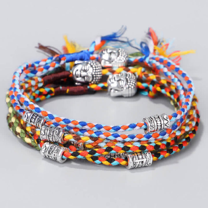 Pulsera de hilo Serenity con cabeza de Buddha Stones