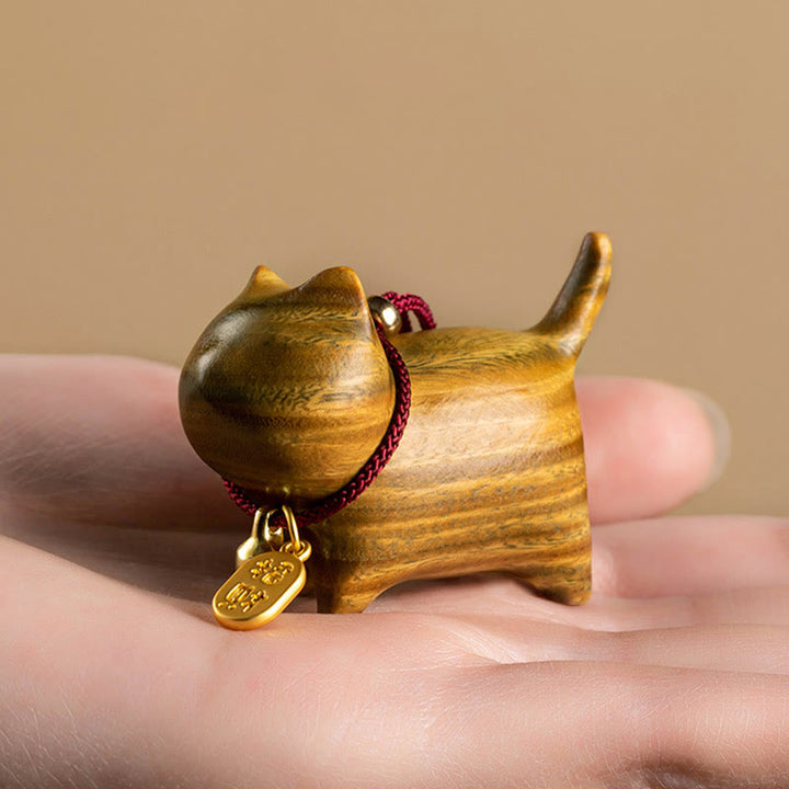 Buddha Stones, madera de ébano, sándalo verde, gato de la suerte, personaje Fu, campana de la suerte, equilibrio, decoración colgante para coche - image 12