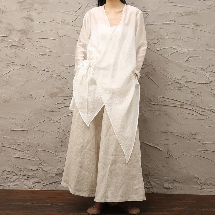 Buddha Stones Blanco Simple Patrón Beige Meditación Espiritual Zen Práctica Ropa de Yoga Ropa de Mujer