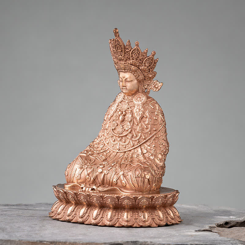 Estatua de cobre hecha a mano de la compasión de la estatuilla de Buda Shakyamuni Decoración - image 3