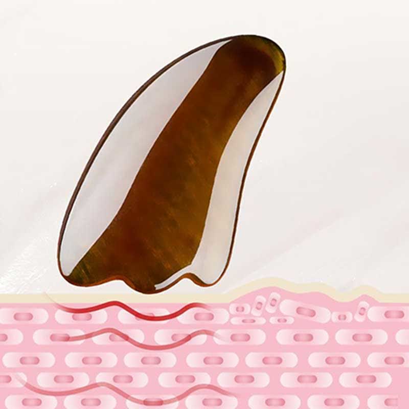 Juego de herramientas de peine para masaje facial de resina Gua Sha para todo el cuerpo