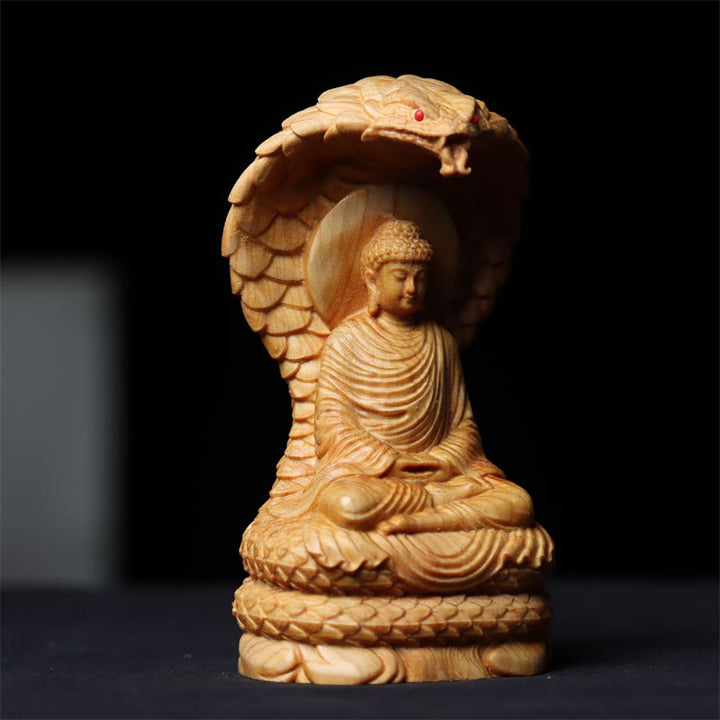 Buddha Stones hechas a mano Thuja Sutchuenensis madera Tathagata Buda proteger la decoración de los espíritus malignos