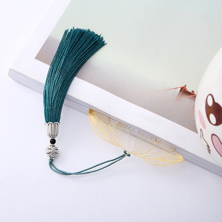 Marcapáginas hueco de latón y Metal, flor de loto con Buddha Stones, nuevo comienzo