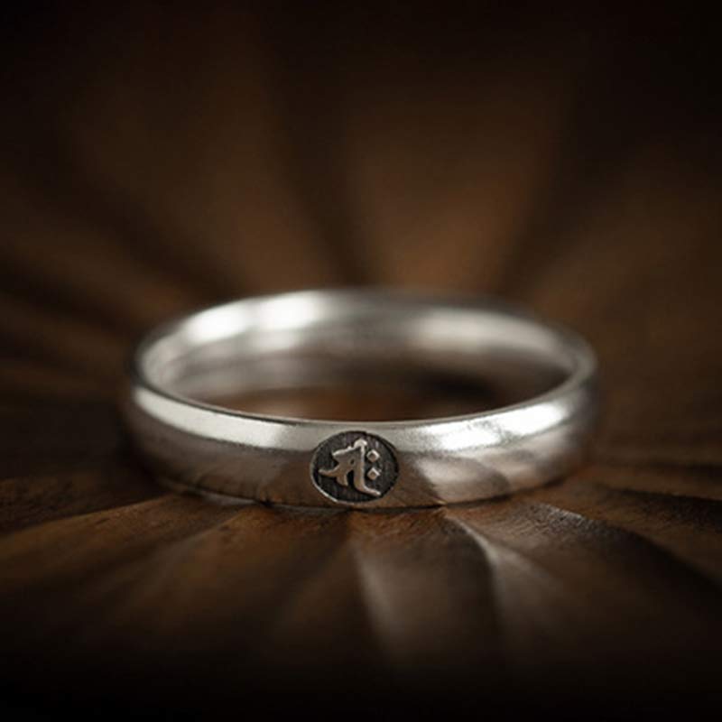 Anillo de plata de ley 925 con Buddha Stones , zodíaco chino, bendición de Buda natal