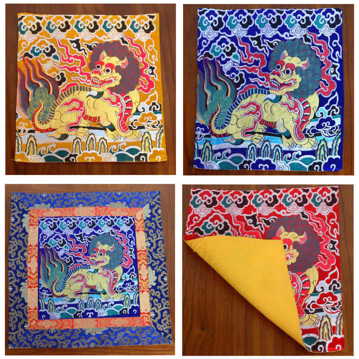 Estera de altar de oración Fengshui Kirin, estera con símbolo auspicioso para meditación curativa
