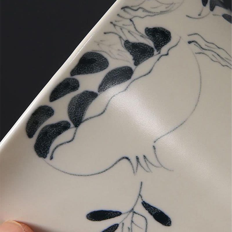 Buddha Stones pintadas a mano, Granada, hibisco, pino, loto, cerámica, Gaiwan Sancai, taza de té de Kung Fu y platillo con tapa