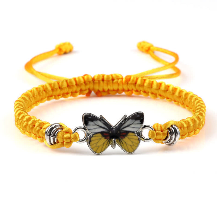 Pulsera con dije de hilo de amor y libertad de mariposa con Buddha Stones